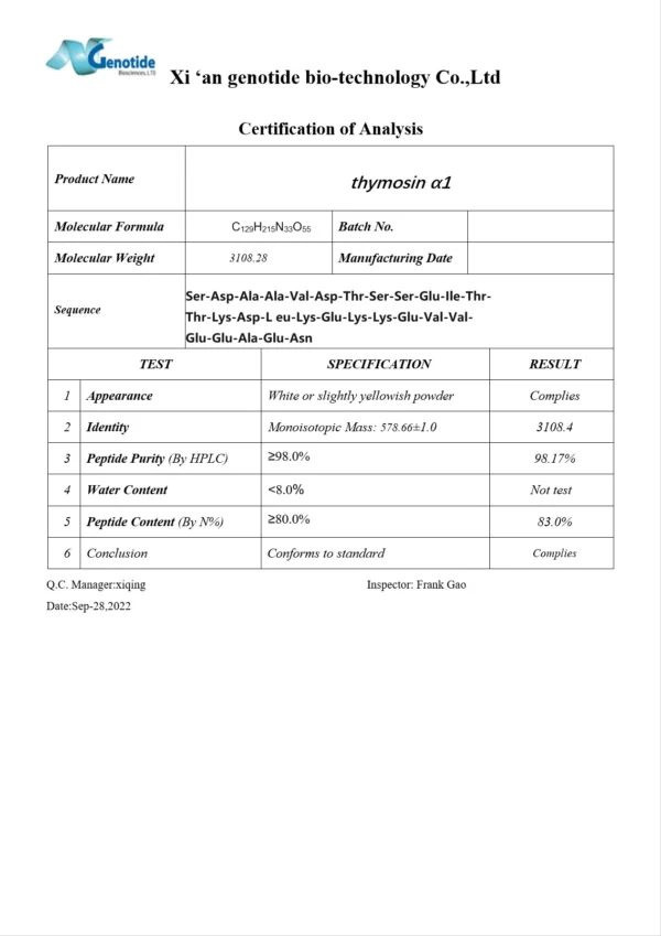 Thymosin Alpha 1 (5MG) - Image 3